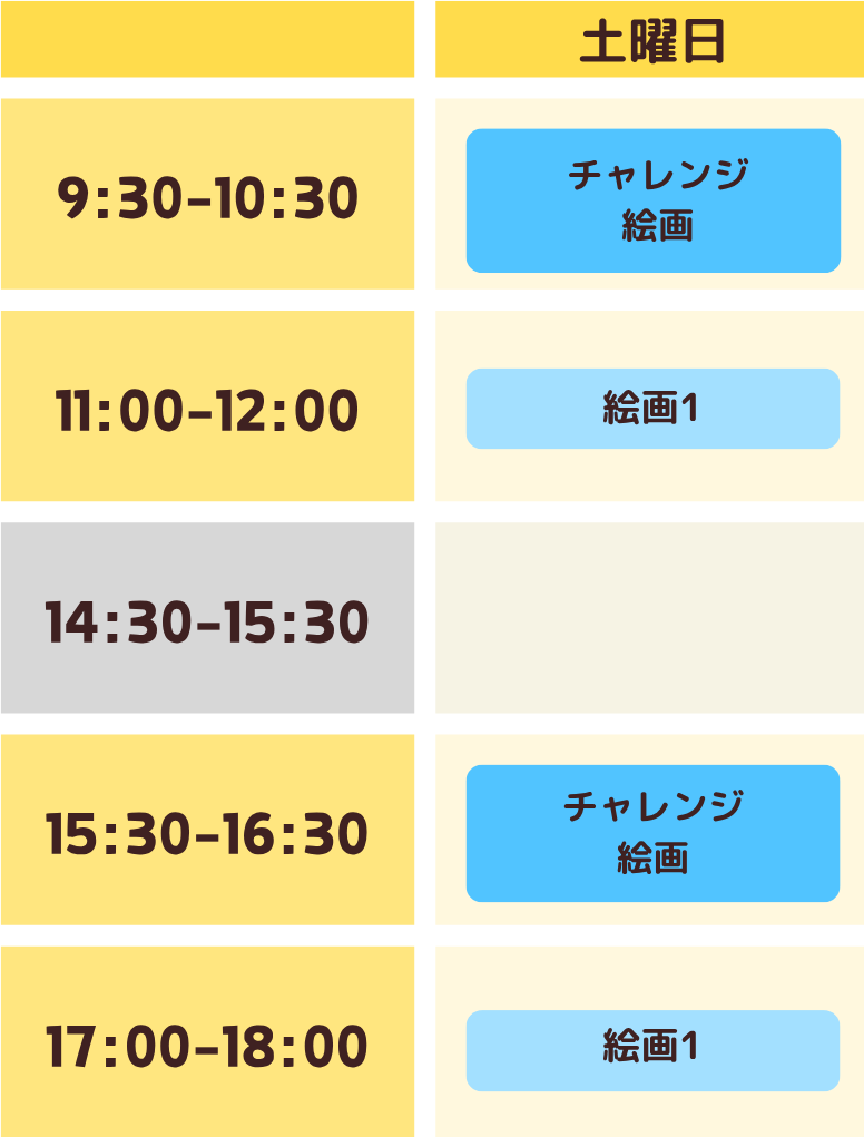 タイムスケジュール