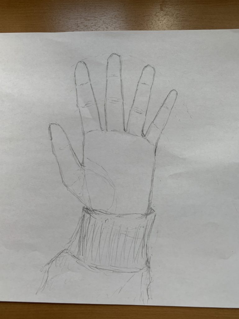 手を書くポイントの配信をみて…