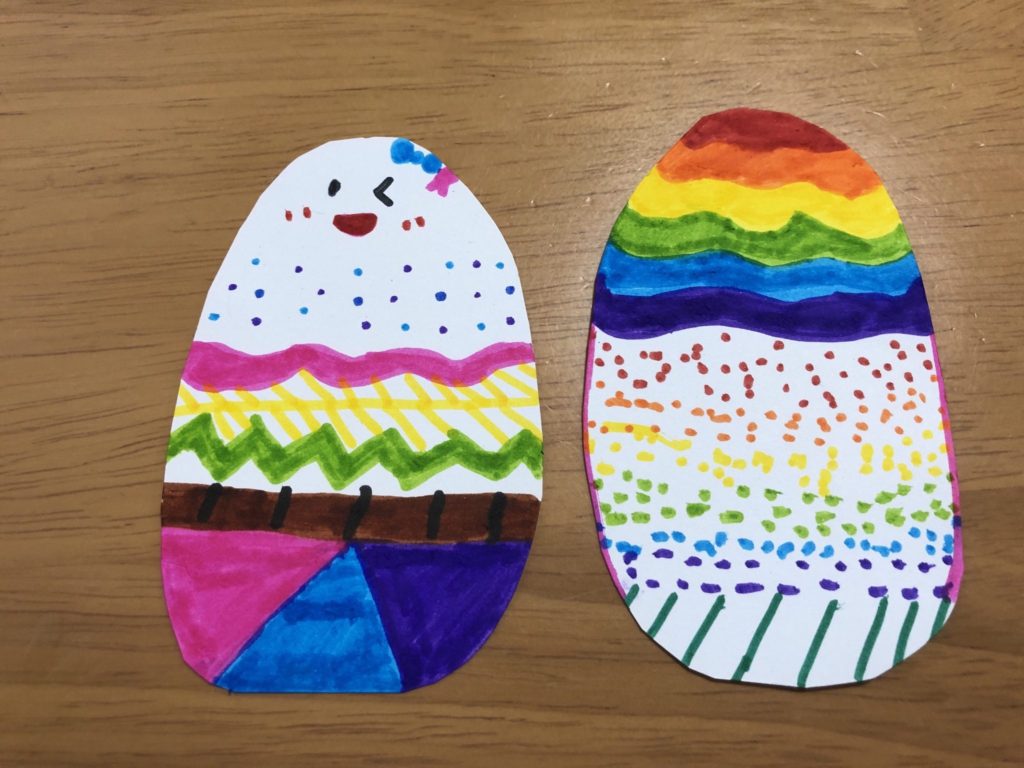 虹色のたまご・スイーツ柄のたまご