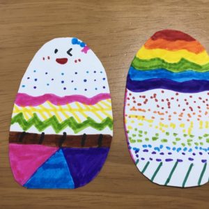虹色のたまご・スイーツ柄のたまご