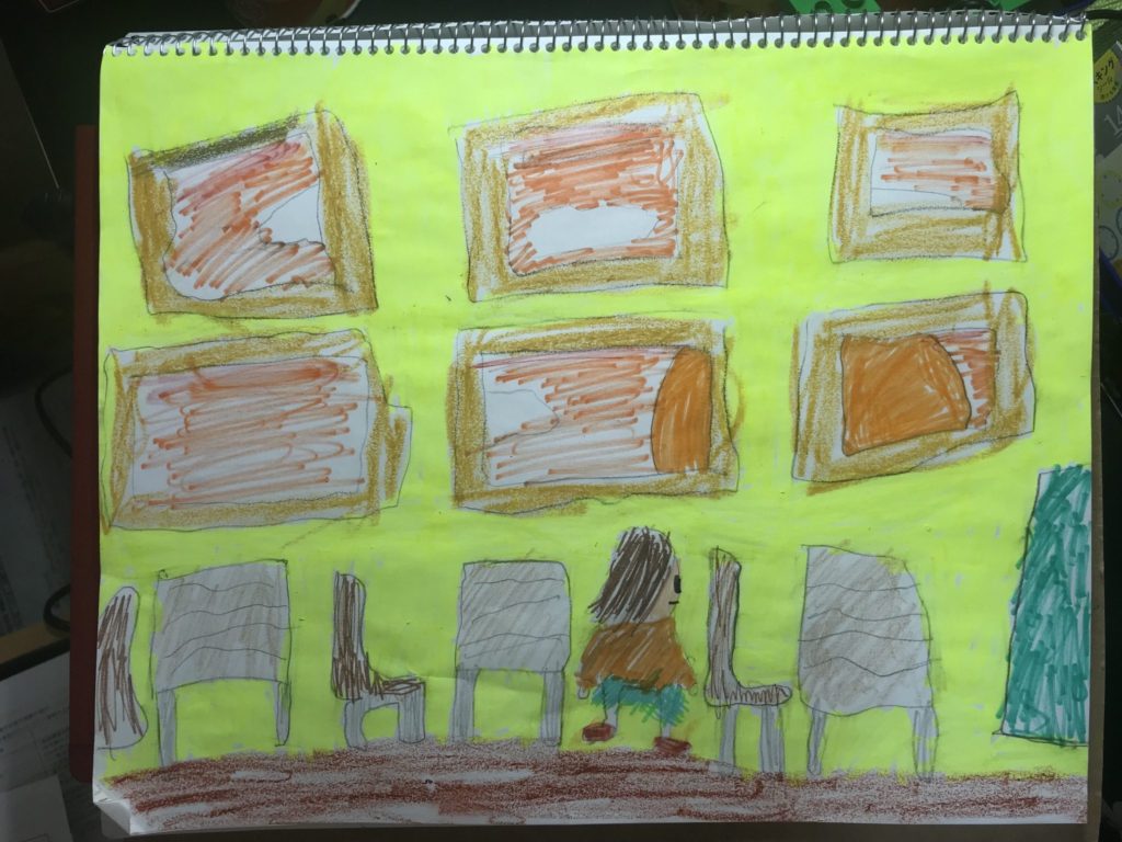 学校の放課後で見た窓