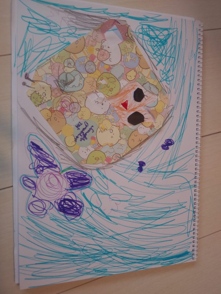 おはなばたけでおすわり