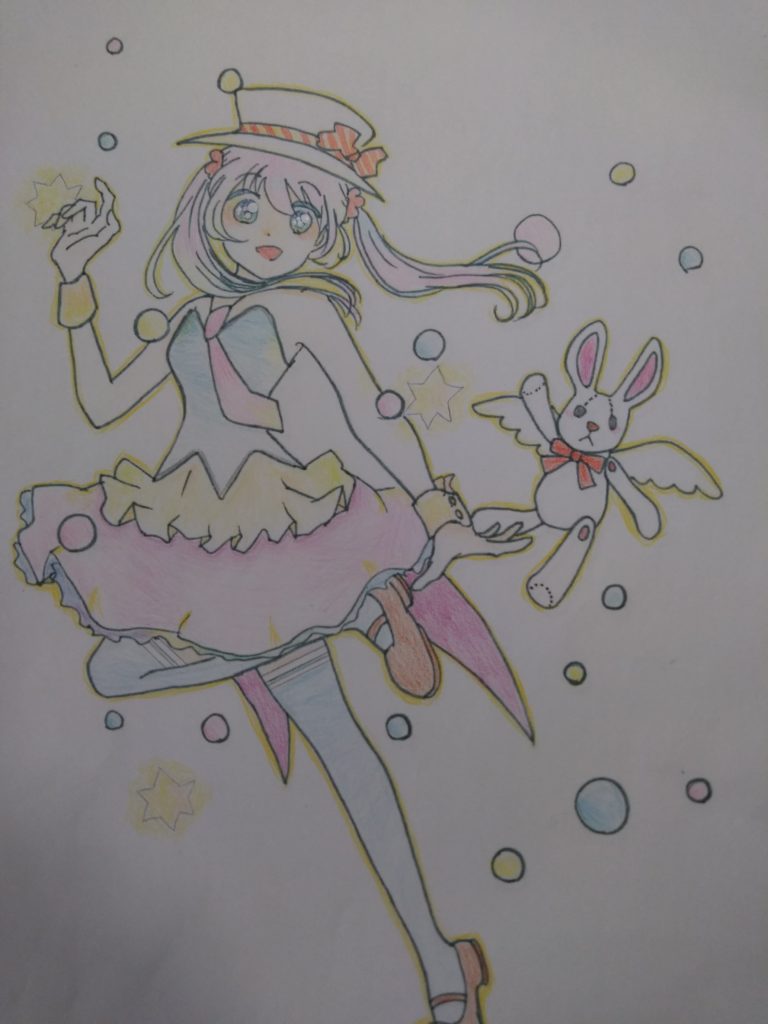 パステルガール（塗り絵）