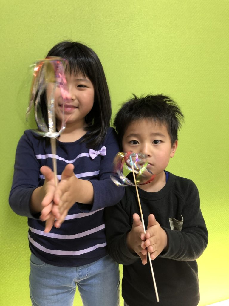 シャボン玉できました