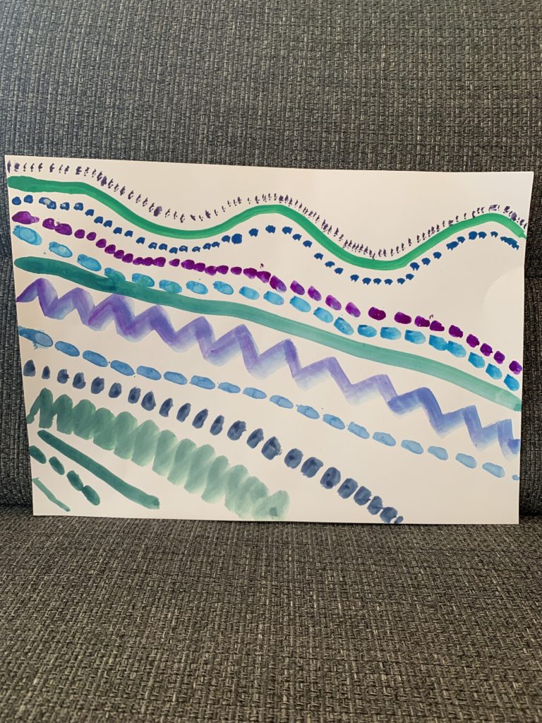 絵具でドローイング