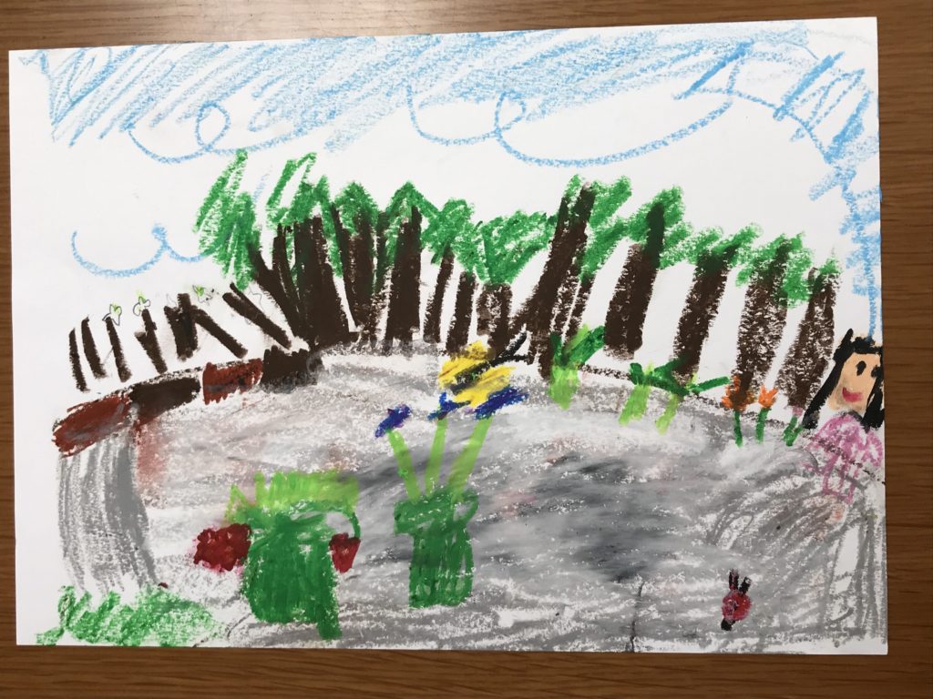 庭で見つけた春