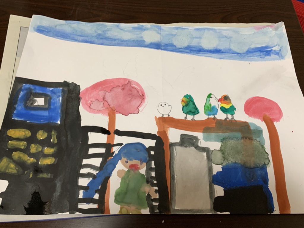 小鳥たちとまってるところ