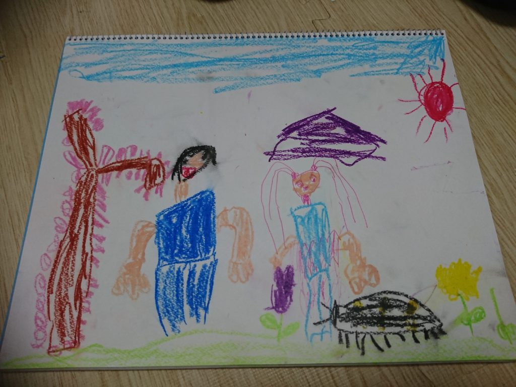 お父さんと桜を見に！