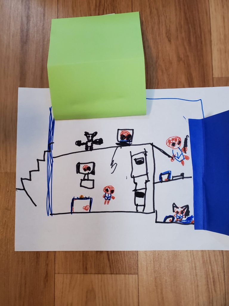 スパイダーマンとオオカミのいえ