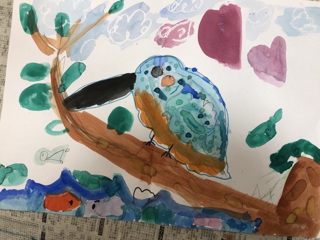 きれいなはねのカワセミ