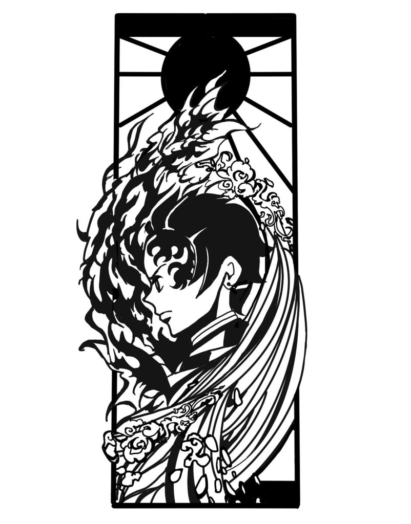 炭治郎の切り絵型紙