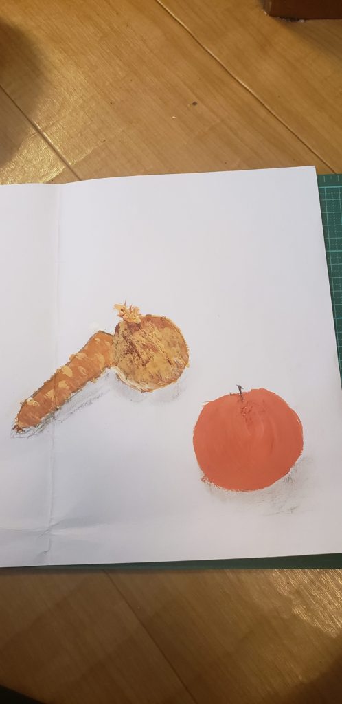 人参玉ねぎとリンゴ