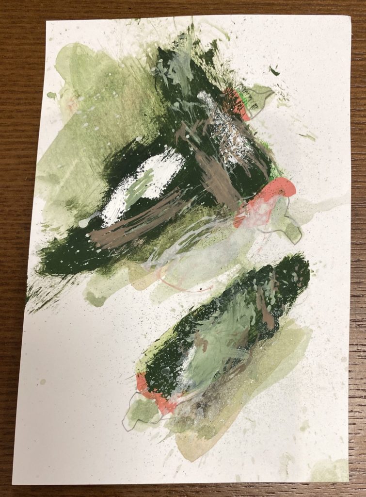 オクラ、カエル