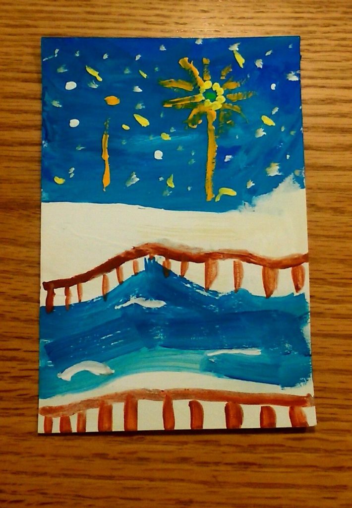 打ち上げ花火＆川