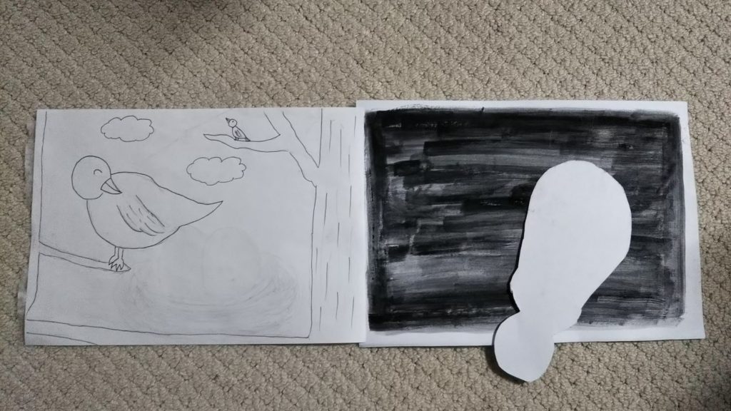 サーチライトで親鳥見つけた！