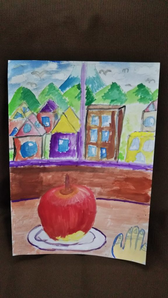 富士山とリンゴ