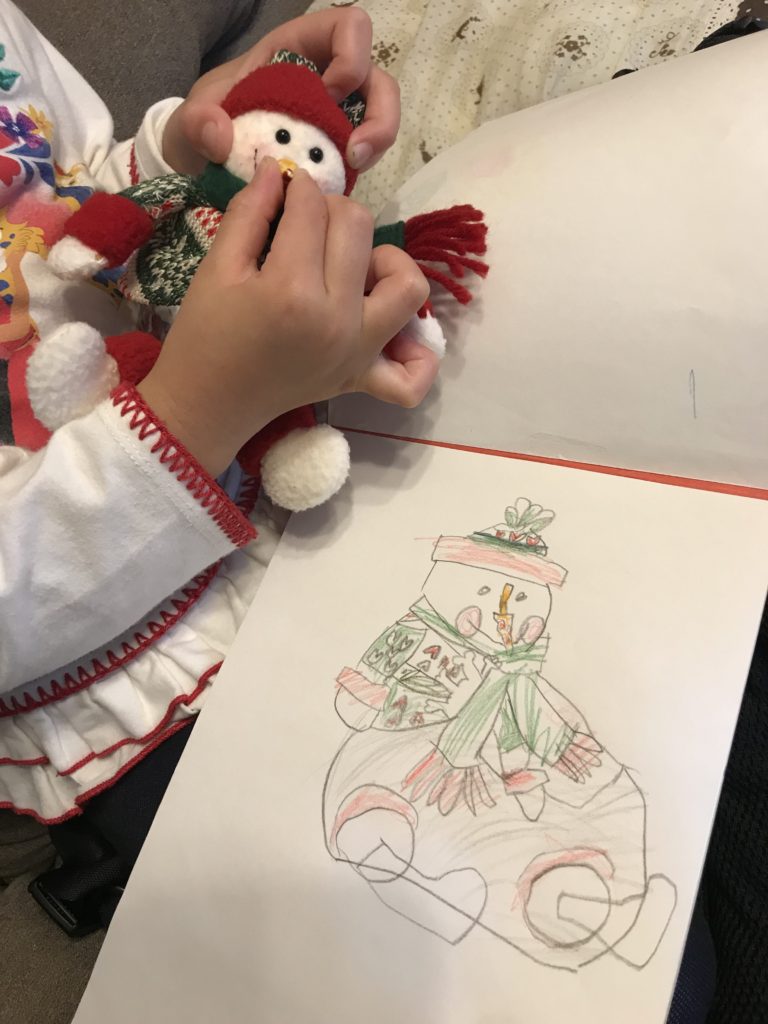 ゆきだるまのスケッチ