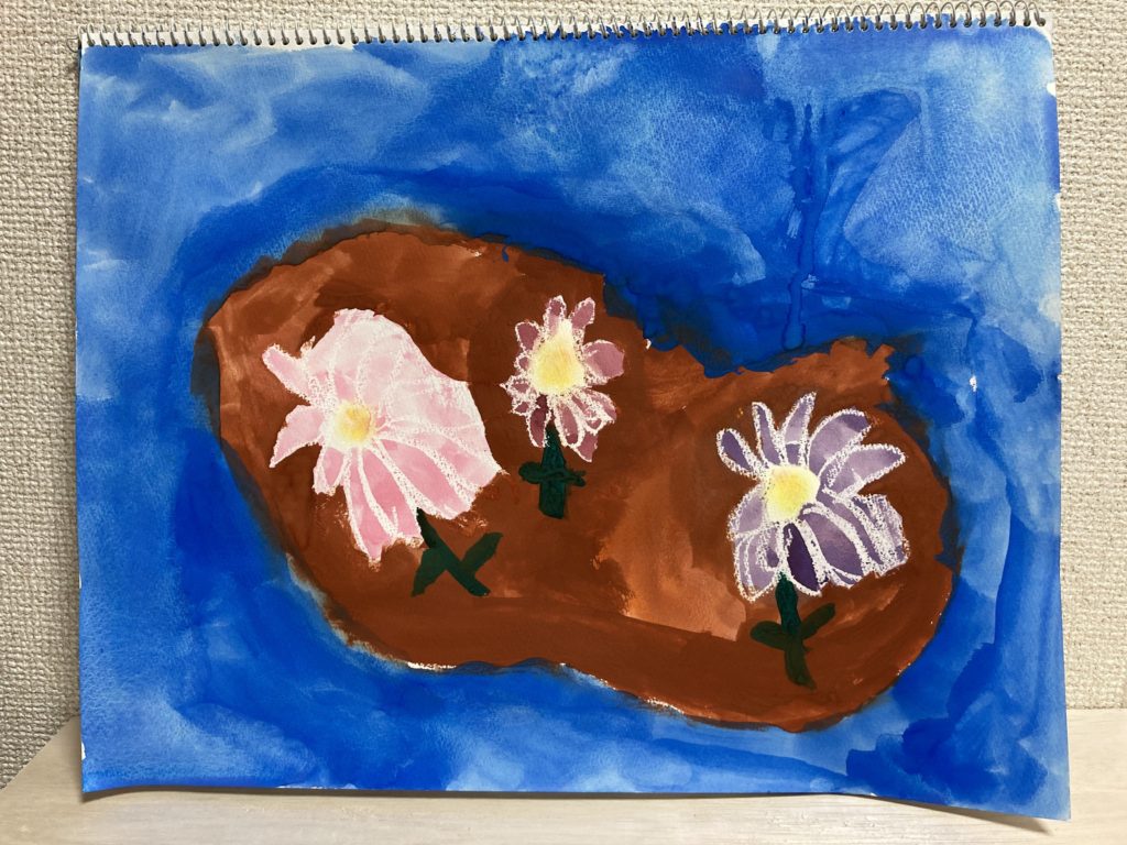 お花がパッと咲いたところ