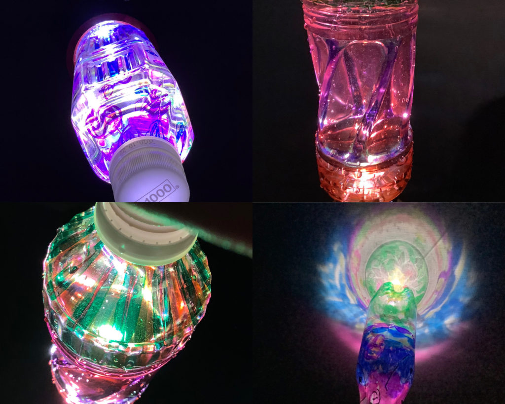 水を入れるとネオンカラー！！