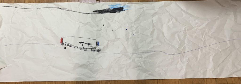 ながーいおえかき　にまいめ