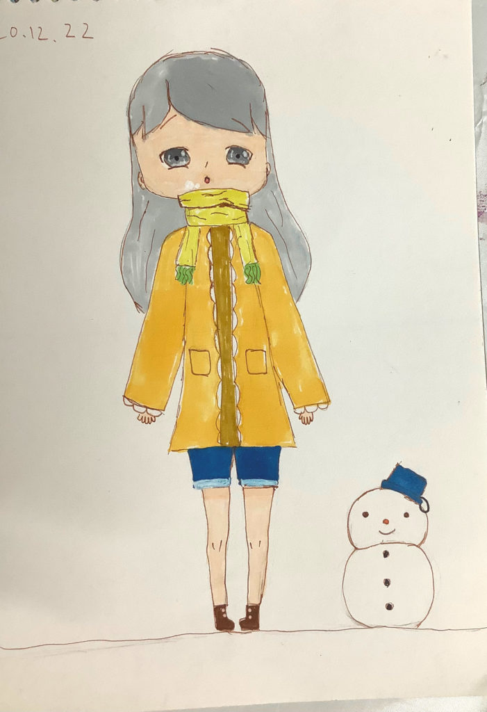 冬バージョンの女の子