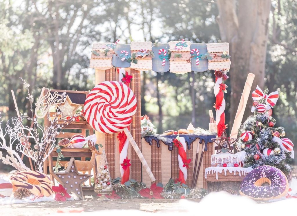 お菓子の家クリスマスフォトブース