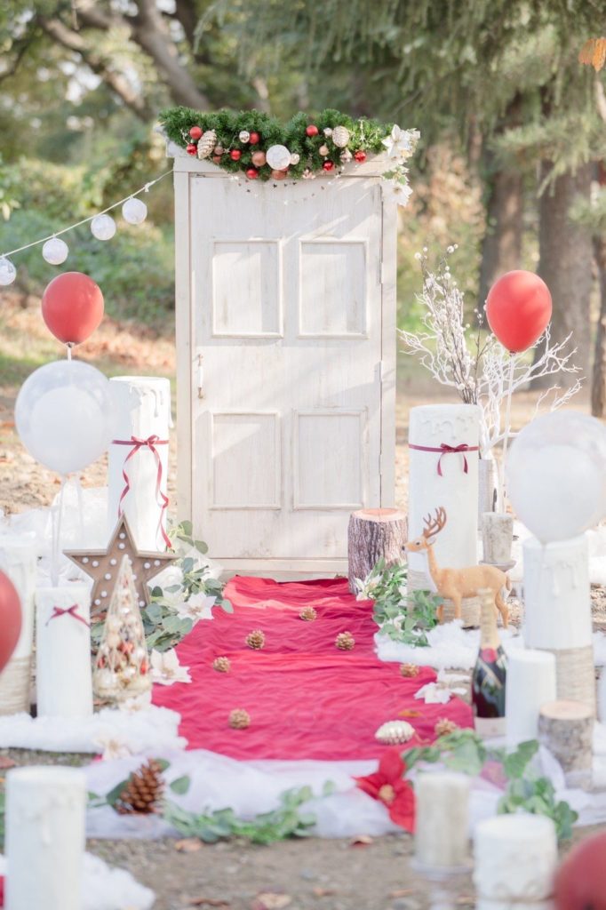 クリスマスドアフォトブース