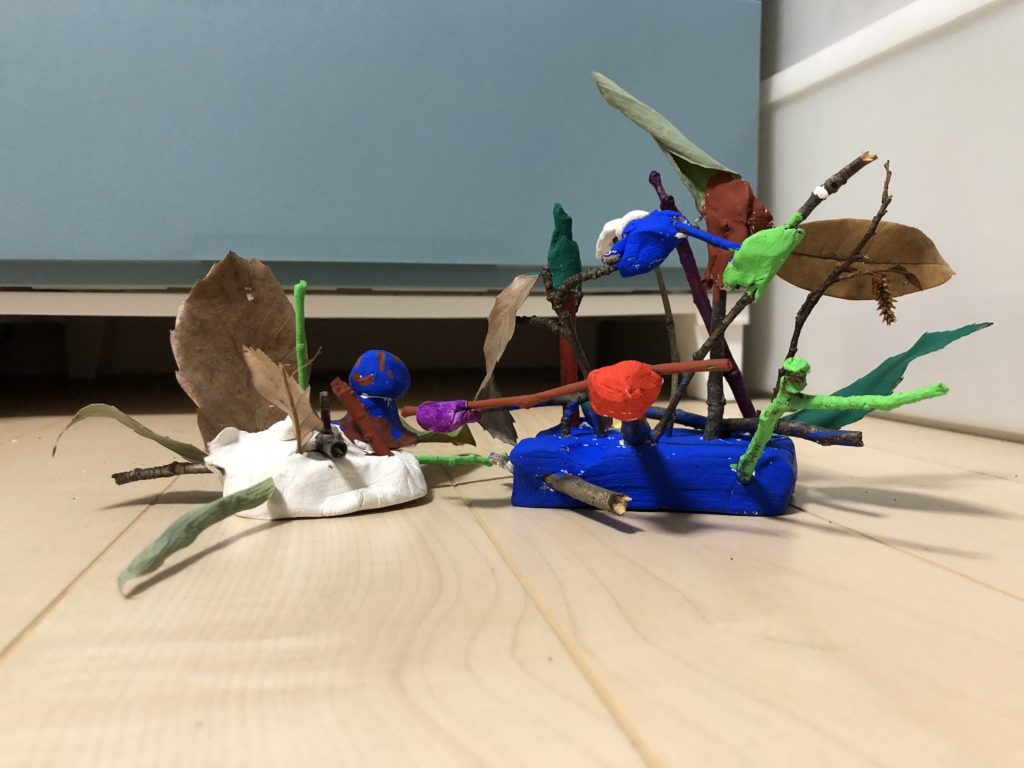 小枝のオブジェ