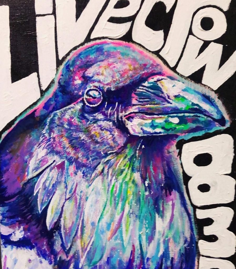 黒をいっさい使わないカラス