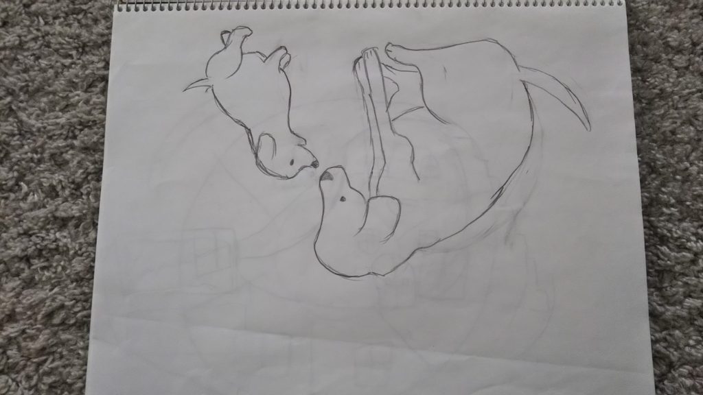 逆さま描きのクロッキー