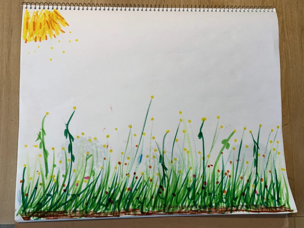 風をテーマに（サインペン・クロッキー）