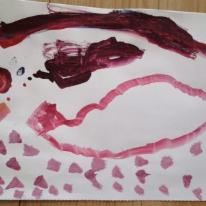 ダブルレインボーの下のジェットコースター