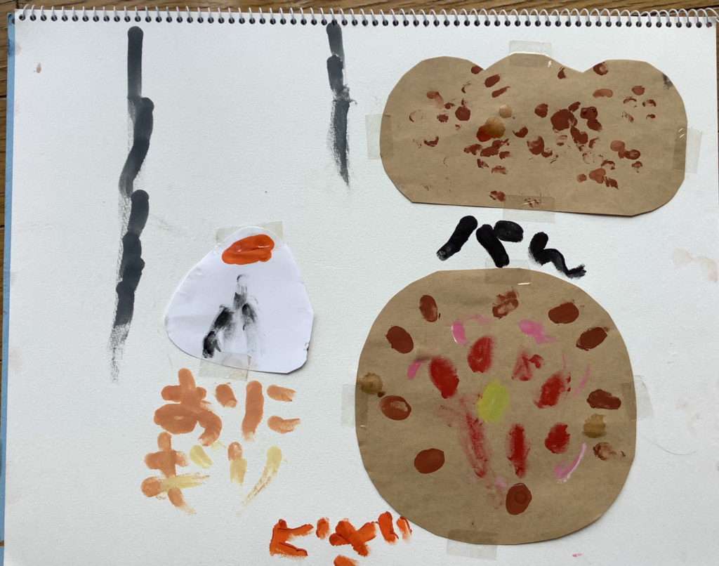 まずは練習から　ピザとパンとおにぎり！