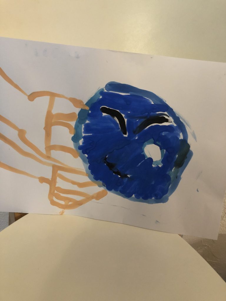 手のうえのスライム