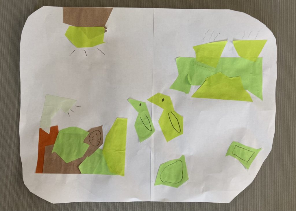 折り紙のアート⑥〜鳥に育てられた人間の赤ちゃん〜