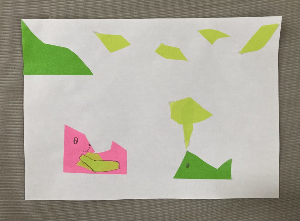 折り紙のアート13〜夜のラッコとクジラ〜