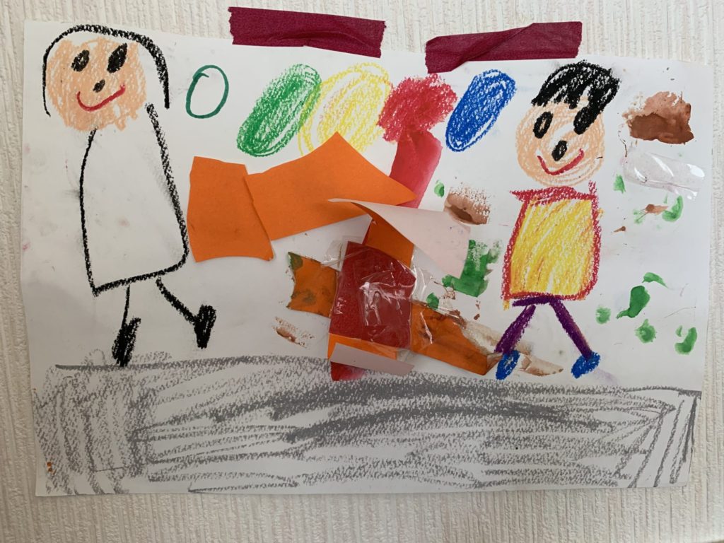 信号待ちしてる先生とカカ