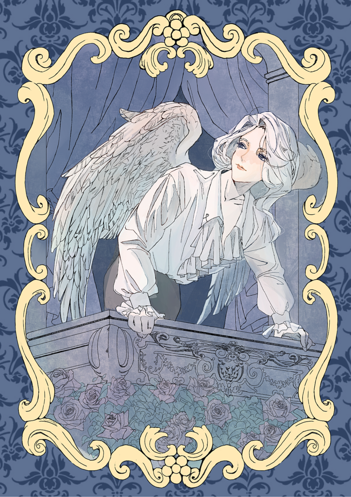 お月様とオリジナルキャラクター