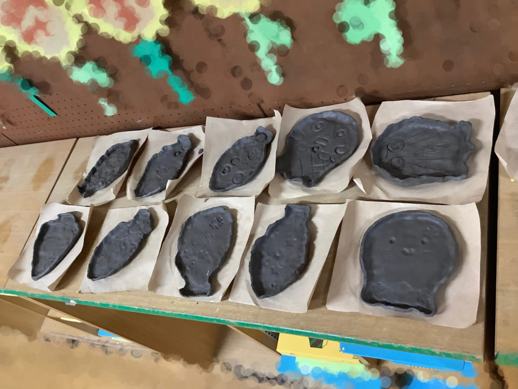 陶芸　おさかなのお皿