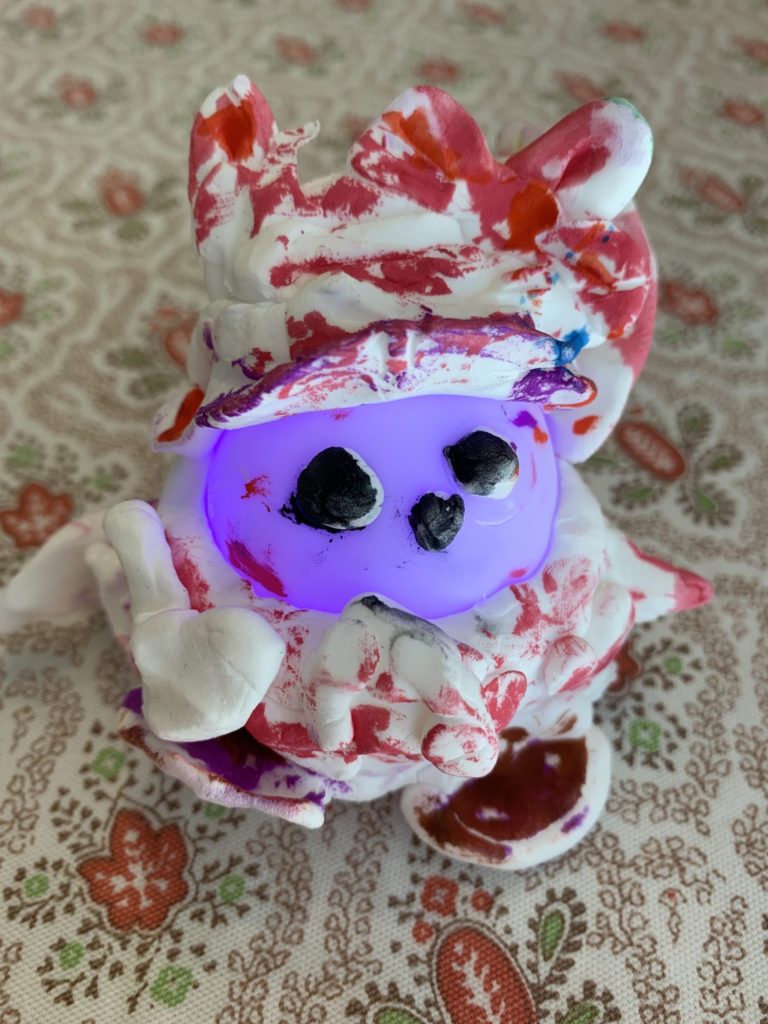 粘土でランタン