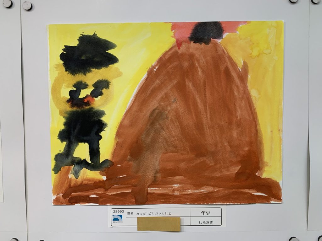 やまがばくはつしたよ