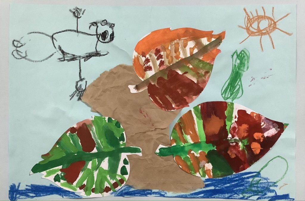 秋色葉っぱの木