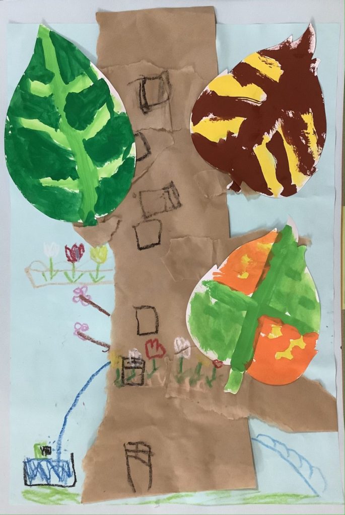 秋色葉っぱの木