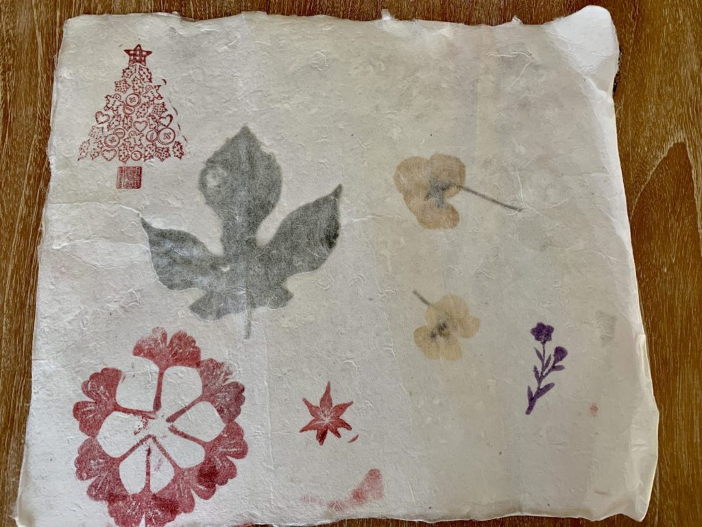 紙漉き体験したよ♪