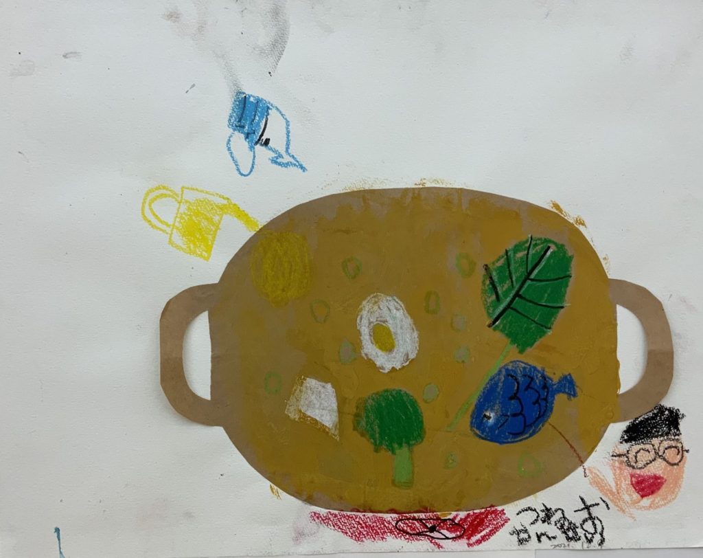 あったかいおなべでつねおせんせいがパーティーしている