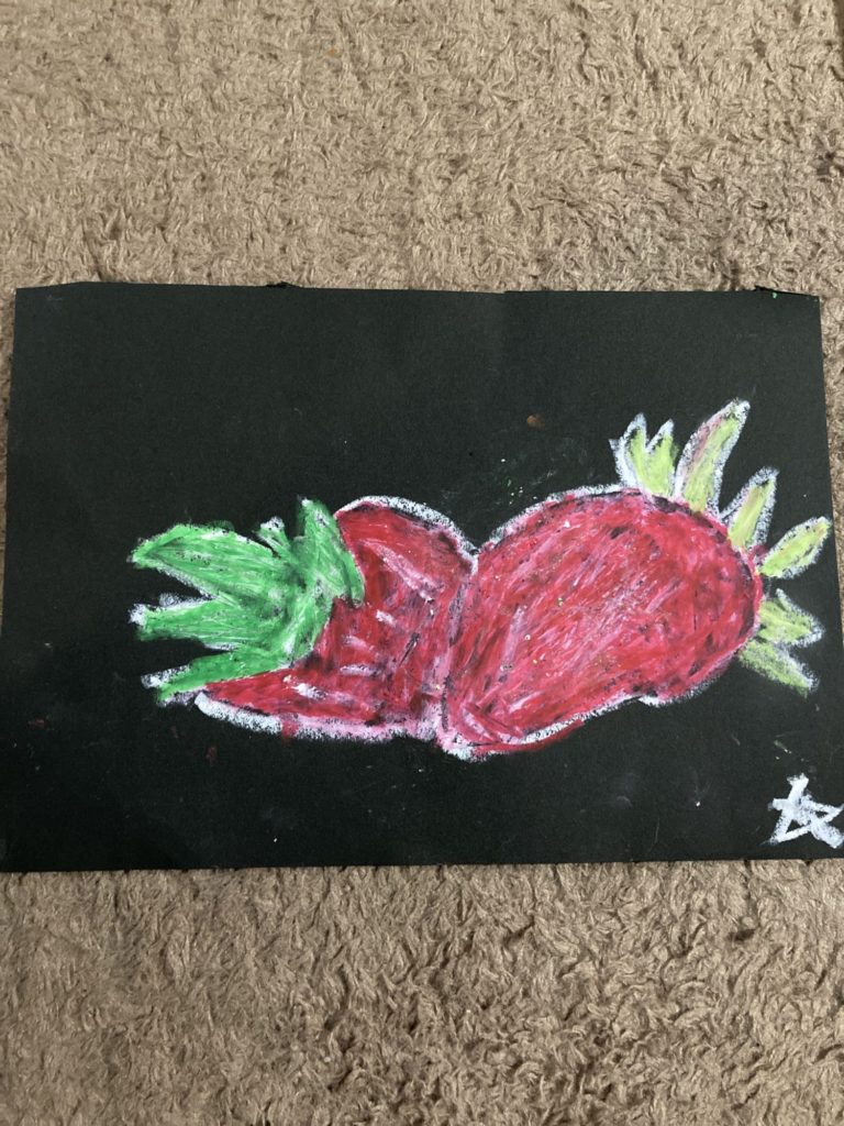 ちょっと熟したイチゴ