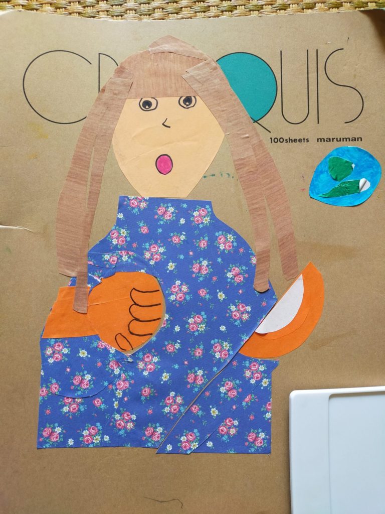 女の子のオレンジ