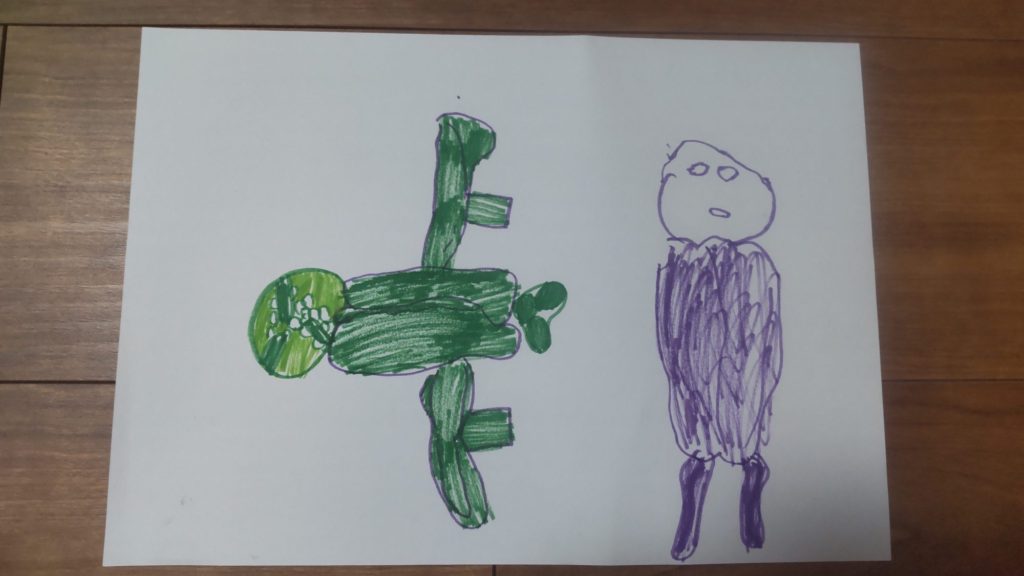 ピーマンひこうきとピーマンにんげん