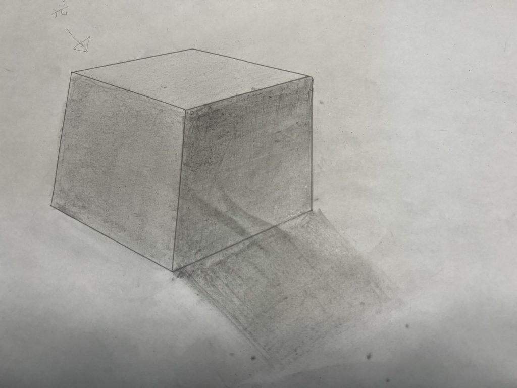 立方体【左上からの光】