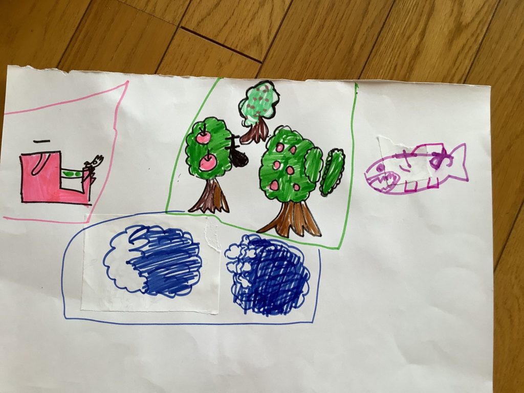 文字がたくさん隠れているよ。